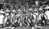 Plattlergruppe des Vereins beim Gaufest in Miesbach 1949